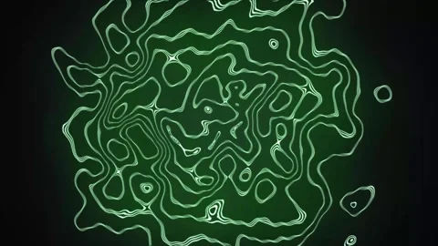 Aesthetic Abstract Wavy Lines Loop Green Background Motion Design Video 4K HD Stock Footage 293557927