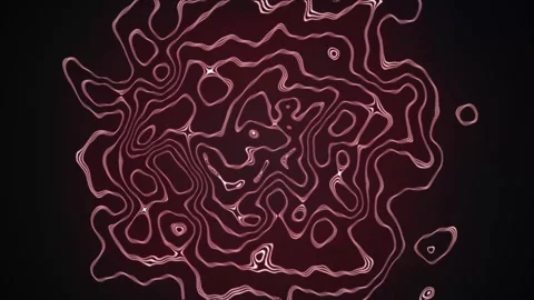 Aesthetic Abstract Wavy Lines Loop Red Background Motion Design Video 4K HD Stock Footage 293558004