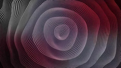 Aesthetic Abstract Wavy Lines Loop Red Background Motion Design Video 4K HD Stock Footage 293566996
