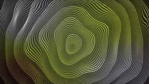 Aesthetic Abstract Wavy Lines Loop Yellow Background Motion Design Video 4K HD Stock Footage 293567019
