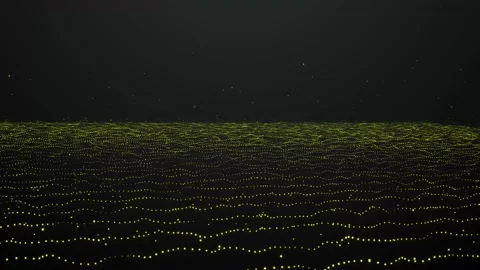 Aesthetic Abstract Wavy Lines Loop Yellow Background Motion Design Video 4K HD Stock Footage 293948188