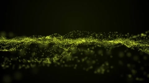 Aesthetic Abstract Wavy Particle Balls Loop Yellow Background MotionDesign Video Video stock 294172178
