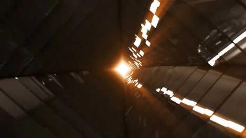 Aesthetic Abstract Wavy Tunnel Loop Orange Background Motion Design Video 4K HD Stock Footage 293922558