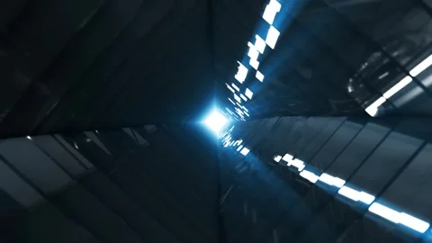 Aesthetic Abstract Wavy Tunnel Loop Blue Background Motion Design Video 4K HD Stock Footage 293922564