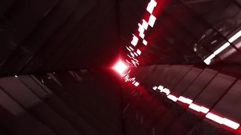 Aesthetic Abstract Wavy Tunnel Loop Red Background Motion Design Video 4K HD Stock Footage 293922857