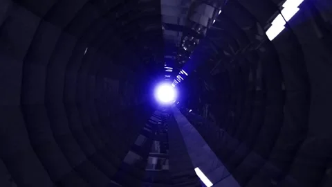 Aesthetic Abstract Wavy Tunnel Loop Blue Background Motion Design Video 4K HD Stock Footage 293931907