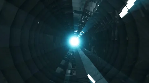 Aesthetic Abstract Wavy Tunnel Loop Blue Background Motion Design Video 4K HD Stock Footage 293931926