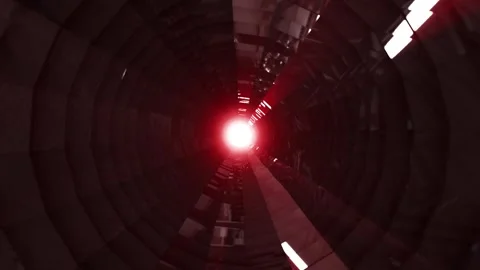 Aesthetic Abstract Wavy Tunnel Loop Red Background Motion Design Video 4K HD Видео 293931957