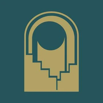 Aesthetic architecture elements logotype design. Modern abstract art. Minimal Stock Illustration