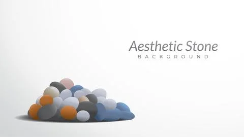 Aesthetic background design template with blank space. pile of marble stone.. Illustrazione stock