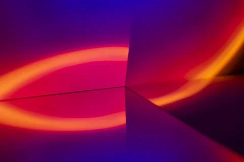 Aesthetic background with light sunset projector lamp 스톡 일러스트