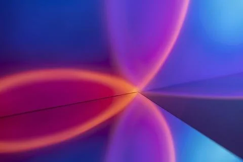 Aesthetic background with light sunset projector lamp Ilustração Stock