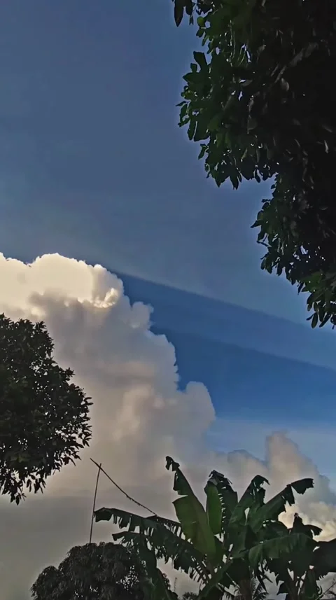 Aesthetic Blue Sky White Clouds Cinematic Video stock 329310341