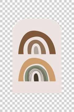 Aesthetic boho rainbow background Stock Photos