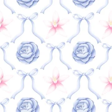 Aesthetic Floral seamless pattern background. For fabric, packaging paper, scrap Stock Illustration