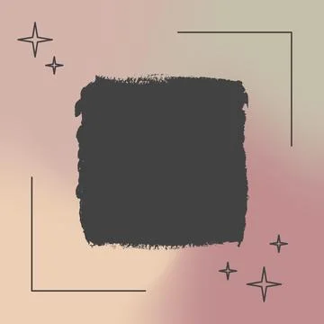 Aesthetic frame on gradient background. Design elements for social media post Stock Illustration