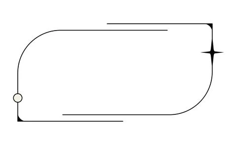 Aesthetic geometric linear shape or minimal border Stock Illustration