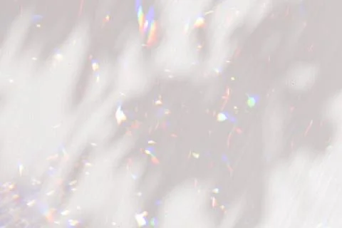 Aesthetic holographic leaf shadow background Stock Illustration