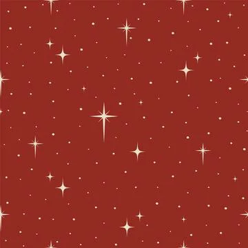 Aesthetic illustrations seamless pattern with celestial elements. Christmas s Stock Illustration