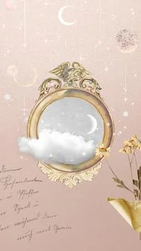 Aesthetic mirror sky Stock Illustration