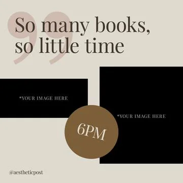 Aesthetic Rectangular and Square Social Media Post Template. Place Your Photo Un Stock Illustration