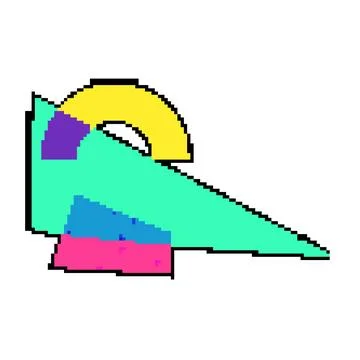 Aesthetic risograph effect pixel art vector illustration Stock Illustration