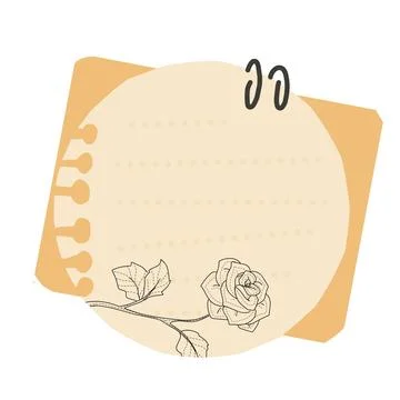 Aesthetic sticky notes Stock Illustration