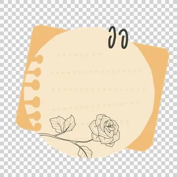 Aesthetic sticky notes Stock Illustration