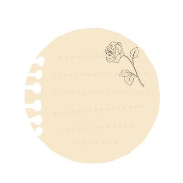 Aesthetic sticky notes Stock Illustration