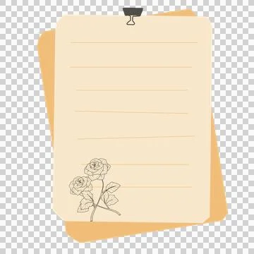 Aesthetic sticky notes Stock Illustration