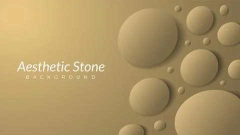 Aesthetic stones background design template with blank space. oval shape li.. Stock Illustration