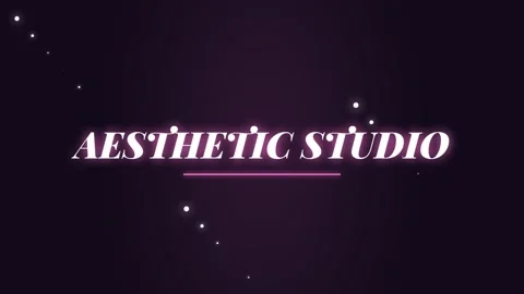Aesthetic Studio Logo Reveal - Abstract Neon Typography on Dark Background Stock Footage 337501719