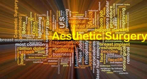Aesthetic surgery background concept glowing Stock Illustration