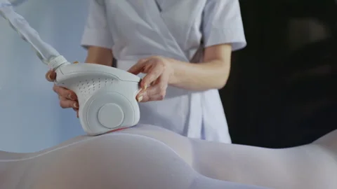 Aesthetic Treatment Session featuring the most modern and advanced equipment Stock Footage 314965323