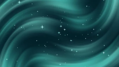 Aesthetic turquoise gradient background with sparkle, blink, stars line waves Stock Footage 297868872
