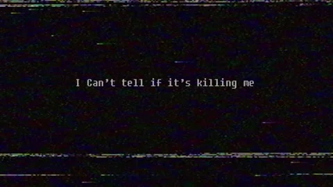 Aesthetic TV Static Text Quote Animation 2 스톡 동영상 237422325