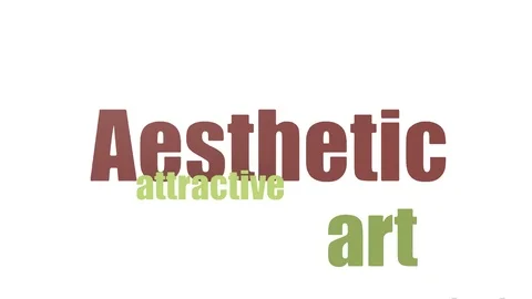 Aesthetic Word Cloud Animated Isolated On White Stock Footage 103562576