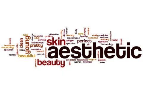 Aesthetic word cloud Stock Illustration