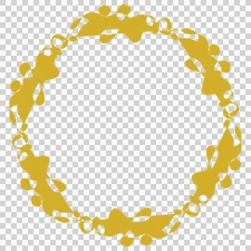 Aesthetic wreath for border Illustrazione stock