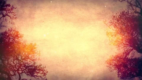 Aesthetically Pleasing Trees for Autumn with Soft Particles Motion Background Stock Footage 143027654