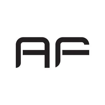 Af initial letter vector logo icon Stock Illustration