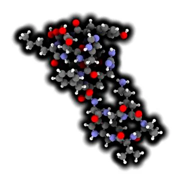 Afamelanotide drug molecule Stock Illustration