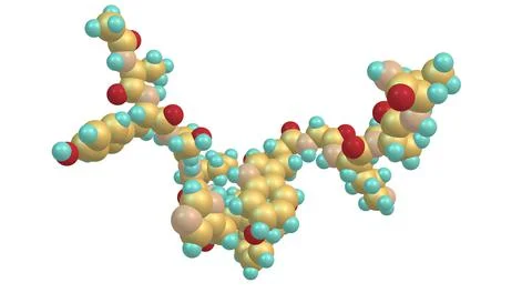 Afamelanotide molecular structure isolated on white Stock Illustration