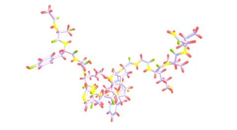 Afamelanotide molecular structure isolated on white Stock Illustration
