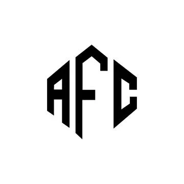 AFC letter logo design with polygon shape. AFC polygon and cube shape logo .. Stock Illustration