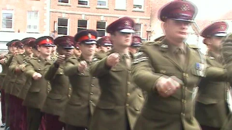 AFD Parade 1 serving forces Video stock 459865