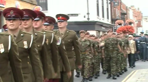 AFD Parade 2 serving forces Video stock 460481