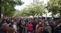 AFD politic election campaign and massive counterdemonstration Braunschweig city 4k or 4k+ Resolution