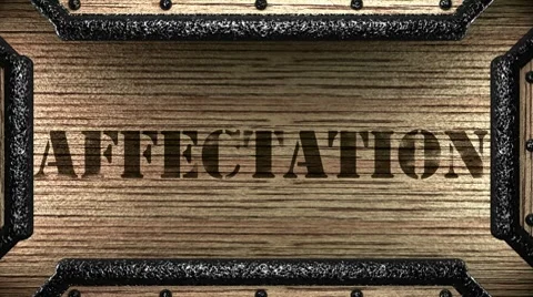 Affectation on wooden stamp Видео 8612959