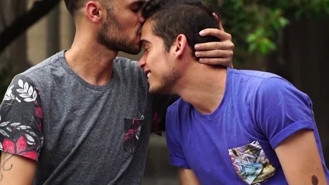 Affection of a Gay Couple Stock Footage 84078363